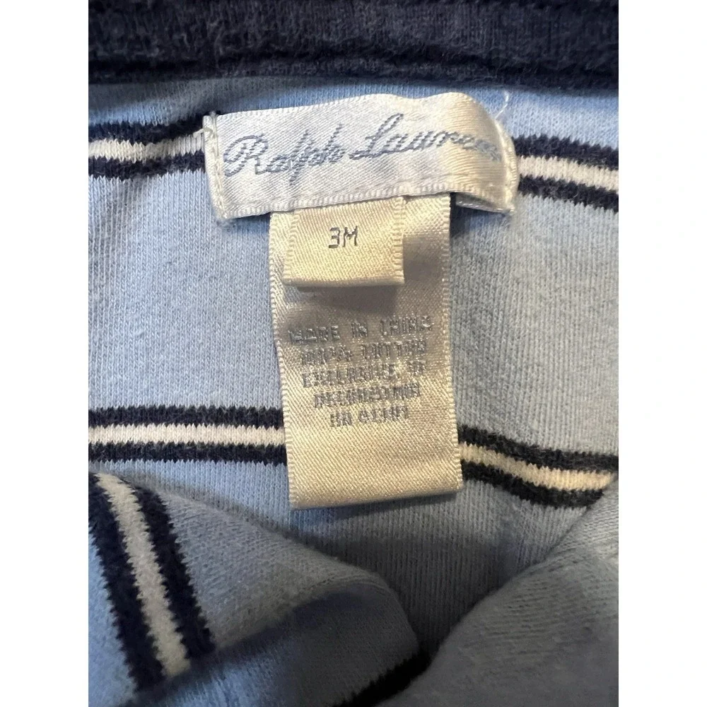 Ralph Lauren Baby Lot 3 Months Orange Romper,‎ And 2 Short Sleeve Shirts